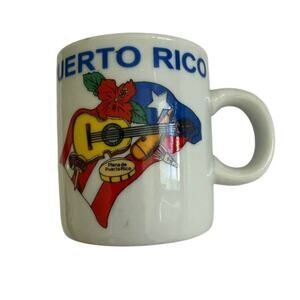 Puerto Rico Graphic Espresso Coffee Cup in White​